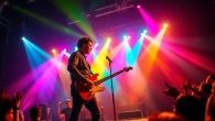 Independent artist captivating the crowd with an electric performance full of energy.