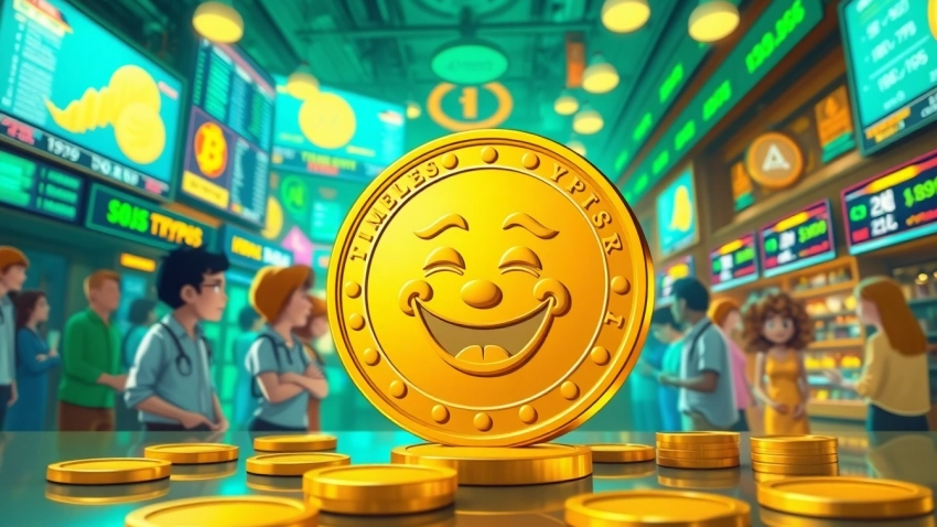 Discover the vibrant cryptocurrency marketplace featuring the timeless meme coin, capturing its community spirit.