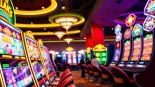 Experience the excitement of singapore casino online with vibrant gaming machines and enthusiastic players.
