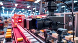 Reveal machine vision technology inspecting products on an industrial production line.