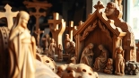 Showcasing exquisite olive wood carvings that reflect artisan craftsmanship and cultural heritage.
