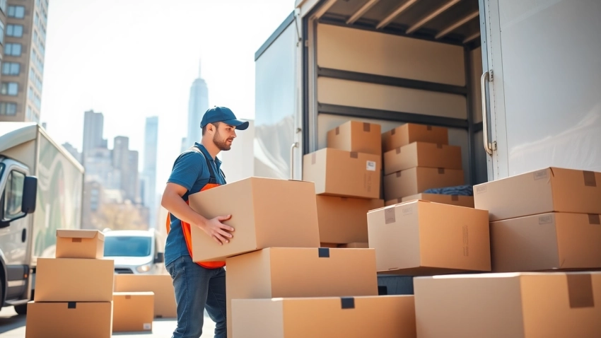Cheap movers nyc efficiently handling relocation tasks in a busy New York City environment.