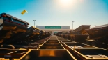 Explore top dumpster trailers for sale with a variety of models showcased in a lively dealership.