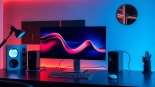 Showcase the line電腦版官方下載 interface on a modern computer screen within a stylish workspace.