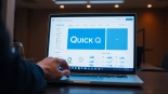 Enhance productivity with QuickQ官网’s intuitive interface on a user’s laptop.