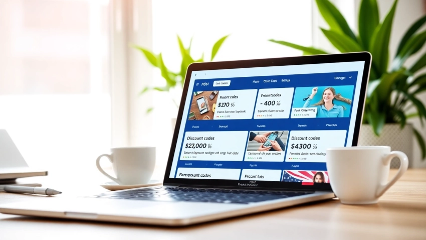 استخدام كود خصم في بيئة تسوق رقمية مريحة.