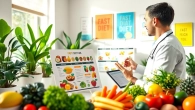 Implement a fast diet plan with expert guidance in a vibrant nutrition consultation.
