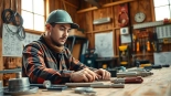 Electrician apprenticeship Hawaii: a dedicated apprentice working with tools in a workshop.