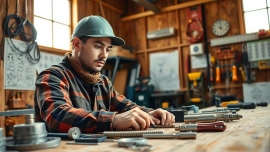 Electrician apprenticeship Hawaii: a dedicated apprentice working with tools in a workshop.