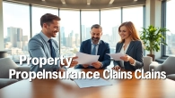 Agents assisting clients with Property Insurance Claims in a bright office.