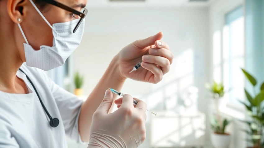 B12 injections near me being administered by a healthcare professional to a patient.