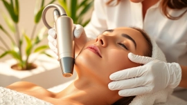 Experience hydrafacial treatment for rejuvenating and glowing skin in a serene spa.