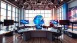 Showcasing the dynamic environment of justnownews.press in a modern newsroom setup.