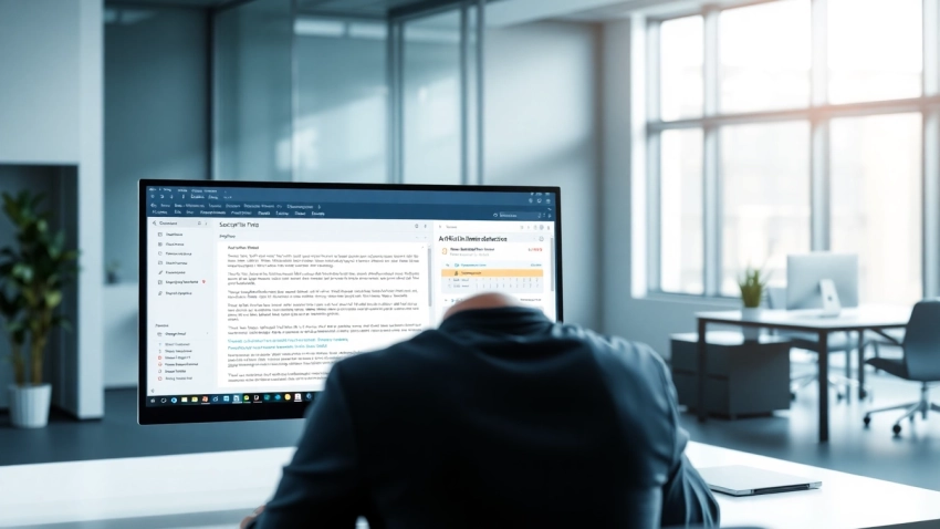Analyze text with the ai detector in a modern digital workspace setting.