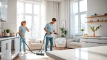 Experience move in deep cleaning services Dubai with a professional team transforming a new apartment