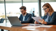Apply for the uk eta online application with engaged professionals in a bright office setting.