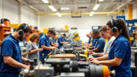 Trade school Tennessee students practicing skills in a dynamic, hands-on educational environment.
