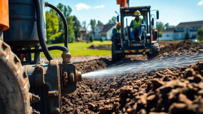Performing hydro excavation north carolina with precision equipment for safe utility digging.