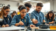 Engaged students at a trade school Tennessee focused on practical skills and hands-on learning opportunities.