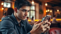 Engage with Instagram stories privately as an anonymous instagram story viewer in a trendy café.