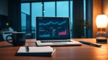 Analyze text using an advanced ai detector tool on a sleek modern laptop interface.