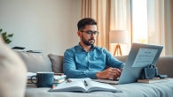 Stressed student reflects on whether is the PMP exam hard while studying in a warm, inviting setting.