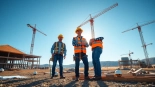 Highlighting teamwork at a construction site for the construction association wyoming.