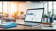 Optimize your wordpress hosting with a professional workspace showcasing a laptop dashboard.
