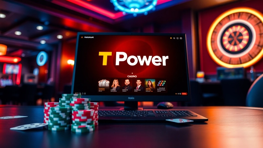 Experience the excitement of TPower casino gaming with a vibrant and stylish setup.