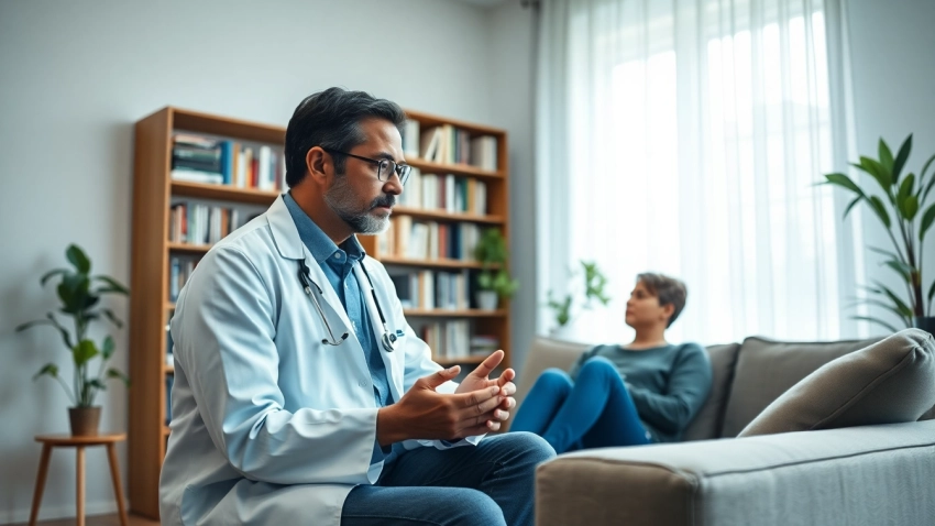 Engaging session with the best psychiatrist in dubai in a welcoming consultation room.