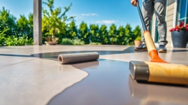 Enhance your outdoor space with professional patio coatings application showcasing vibrant surfaces.