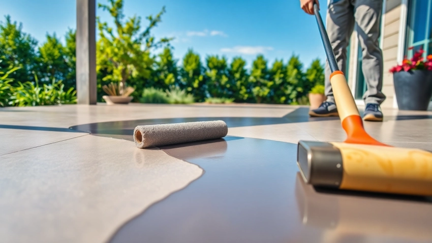 Enhance your outdoor space with professional patio coatings application showcasing vibrant surfaces.
