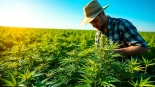 Explore a vibrant cbd organics farm showcasing hemp plants under natural sunlight.