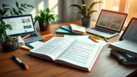 NCMHCE Study Guide displayed on a desk with study materials in a serene setting.