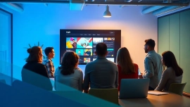 Créer un site internet Metz avec une équipe de professionnels dans un bureau moderne.