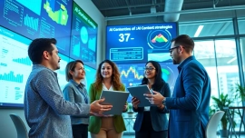 Utilize the AI content marketing platform during a collaborative marketing session for innovative strategies.