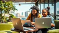 Explore diverse options of cheap laptops Nairobi with professionals engaging in tech discussions.