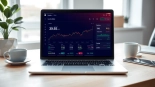 View of guarda wallet interface on a laptop demonstrating cryptocurrency management.