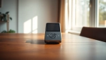 Engaging MP3 player from https://hardwareplayer.com with minimalist design and natural setting.