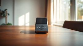 Engaging MP3 player from https://hardwareplayer.com with minimalist design and natural setting.