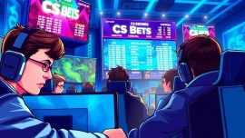 Engaging scene showcasing CS5 Bets in an exciting esports betting environment.