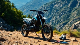 Riding the Altis Sigma 98v electric dirt bike through rugged terrain, showcasing adventure.