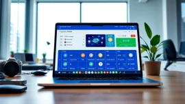 Manage your digital assets easily with the guarda wallet interface displayed on a modern laptop.
