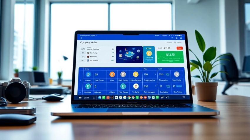 Manage your digital assets easily with the guarda wallet interface displayed on a modern laptop.