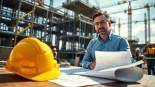 New York Construction Manager coordinating a construction project, showcasing detailed planning and teamwork.
