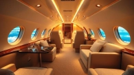 Discover Luxury Private Jets for Rent with spacious interiors and elegant decor, showcasing premium comfort.
