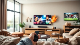 Accédez aux chaînes de télévision avec Code iptv tout en profitant d'un salon moderne.