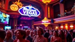 Enjoying a matinee vegas show with an energetic audience under bright lights.