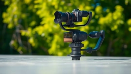 Using a Camera Stabilizer for stable, smooth video production in an outdoor setting.