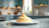 Maak een luxe mousseline dessert visueel aantrekkelijk in een elegante setting.